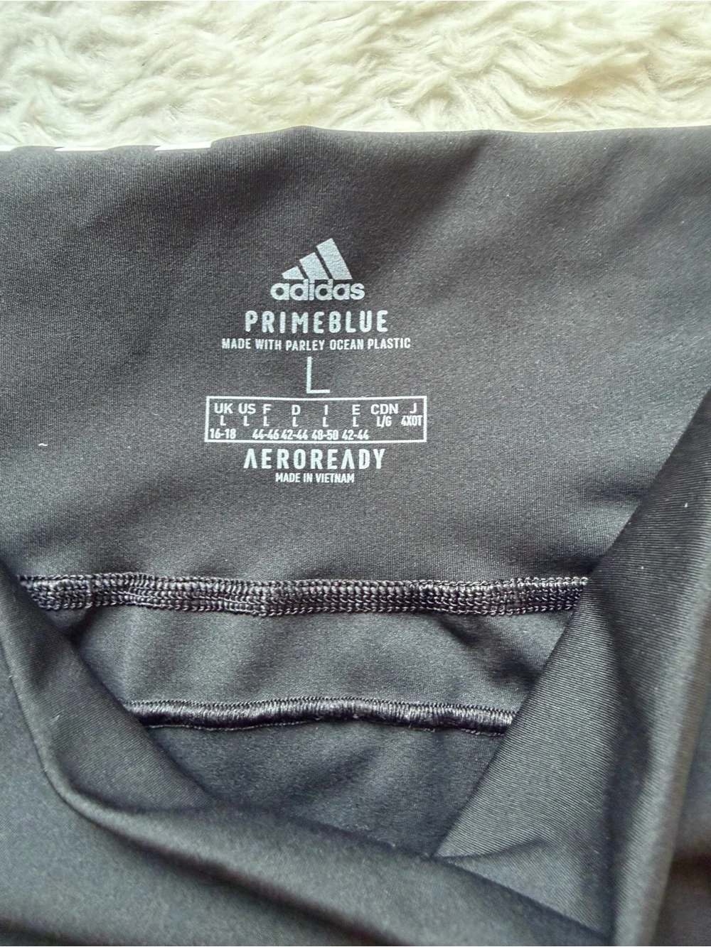 Adidas Primeblue Aeroready 7/8 Leggings High Waisted Black Size Large